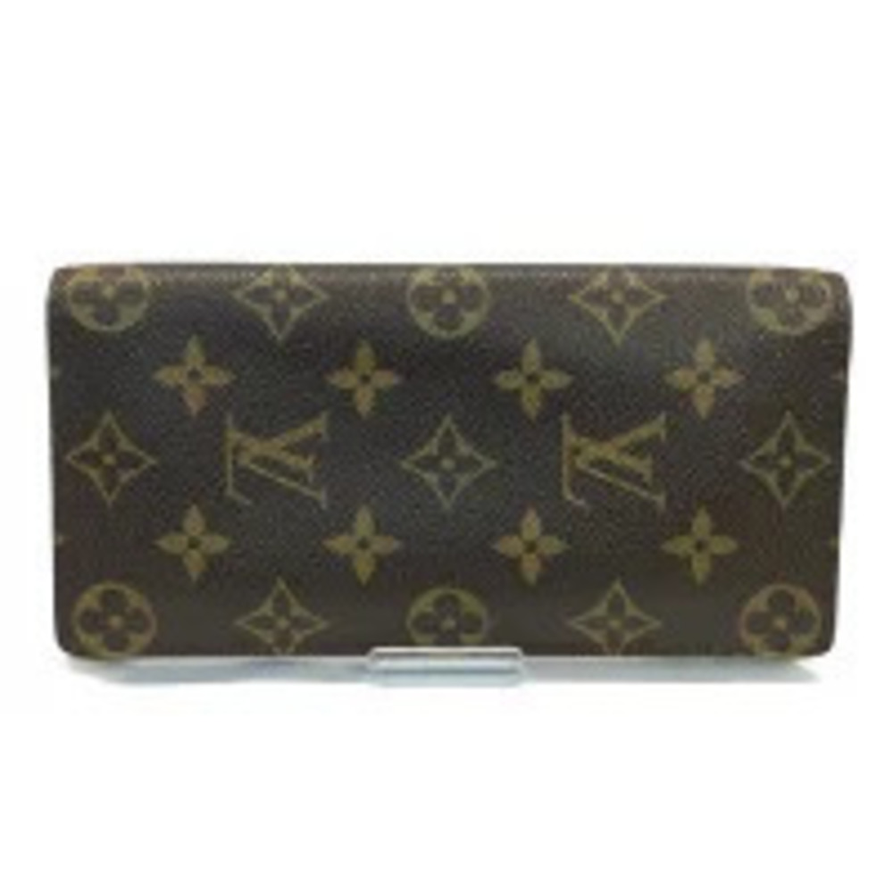 Louis Vuitton Portefeuille Billfold Leather Monogram Wallet Long Brazza